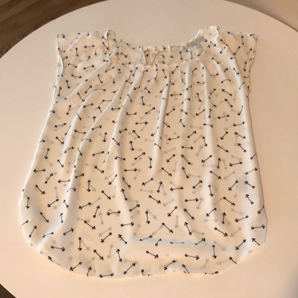 Lauren Conrad white shirt sleeve dress shirt